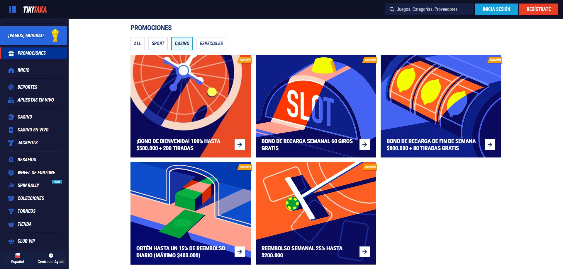 TikiTaka Casino sports