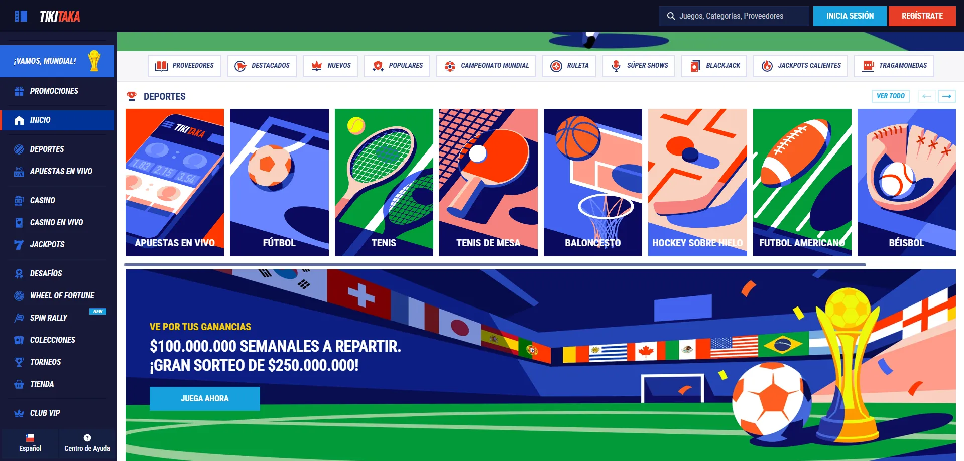 TikiTaka Casino banking